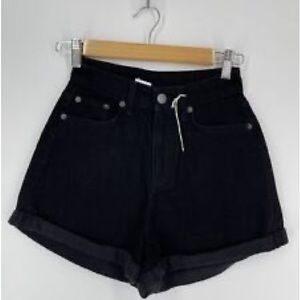 Carmar black high waist denim shorts